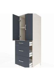 Kronos Dolap 2 Raflı 3 Çekmeceli 2 Kapaklı 60x59x182 Aytaşı-Antrasit