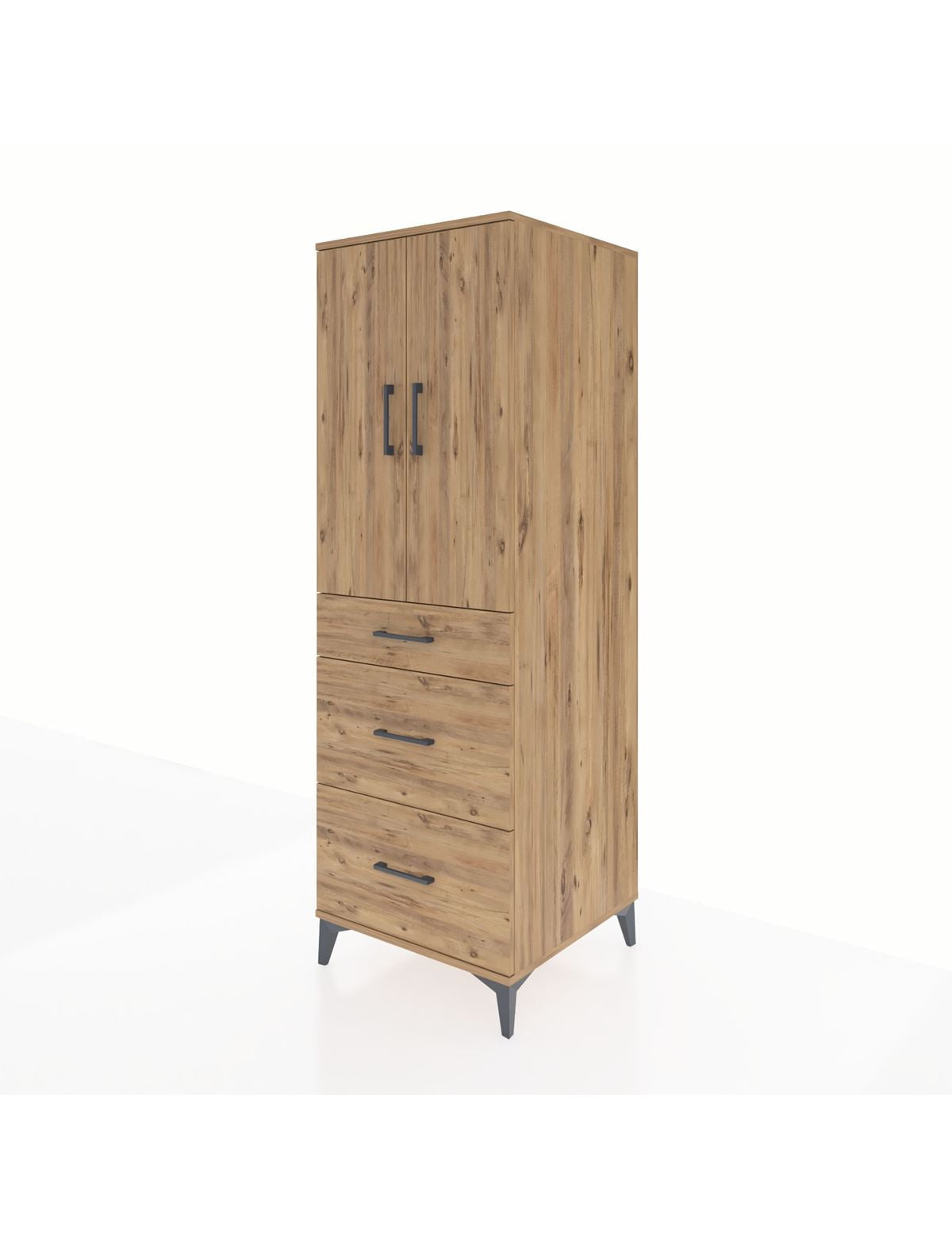 Kronos Dolap 2 Raflı 3 Çekmeceli 2 Kapaklı 60x59x182 - S89M020V9C