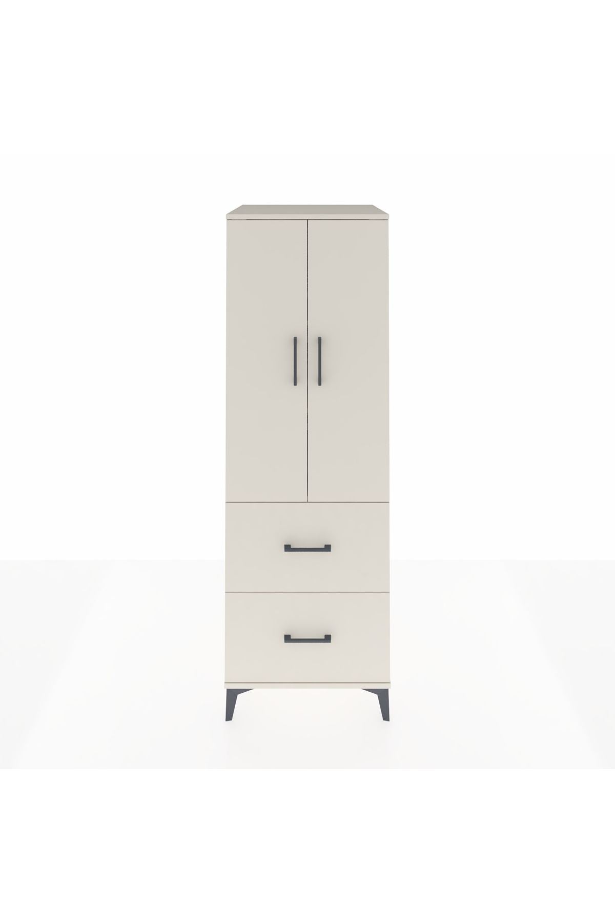 Kronos Dolap 3 Raflı 2 Çekmeceli 2 Kapaklı 60x59x182 - S89M021V1C