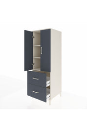 Kronos Dolap 3 Raflı 2 Çekmeceli 2 Kapaklı 60x59x182 Aytaşı-Antrasit