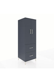 Kronos Dolap 3 Raflı 2 Çekmeceli 2 Kapaklı 60x59x182 Antrasit-Antrasit