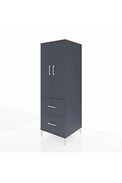 Kronos Dolap 3 Raflı 2 Çekmeceli 2 Kapaklı 60x59x182 Antrasit-Antrasit