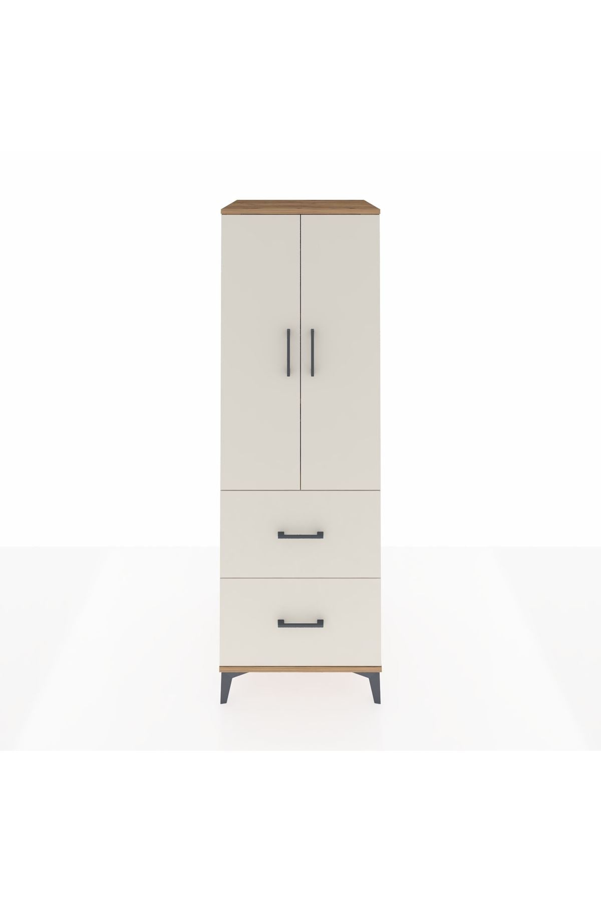 Kronos Dolap 3 Raflı 2 Çekmeceli 2 Kapaklı 60x59x182 Çam-Aytaşı