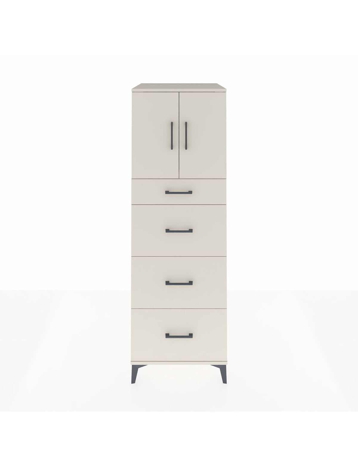 Kronos Dolap Tek Raflı 4 Çekmeceli 2 Kapaklı 60x59x182 Aytaşı-Aytaşı