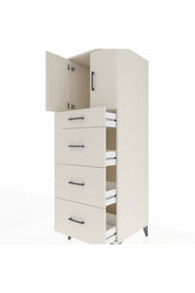 Kronos Dolap Tek Raflı 4 Çekmeceli 2 Kapaklı 60x59x182 Aytaşı-Aytaşı