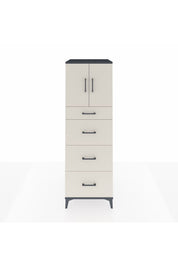 Kronos Dolap Tek Raflı 4 Çekmeceli 2 Kapaklı 60x59x182 Antrasit-Aytaşı