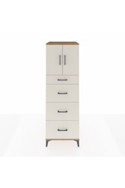 Kronos Dolap Tek Raflı 4 Çekmeceli 2 Kapaklı 60x59x182 Çam-Aytaşı