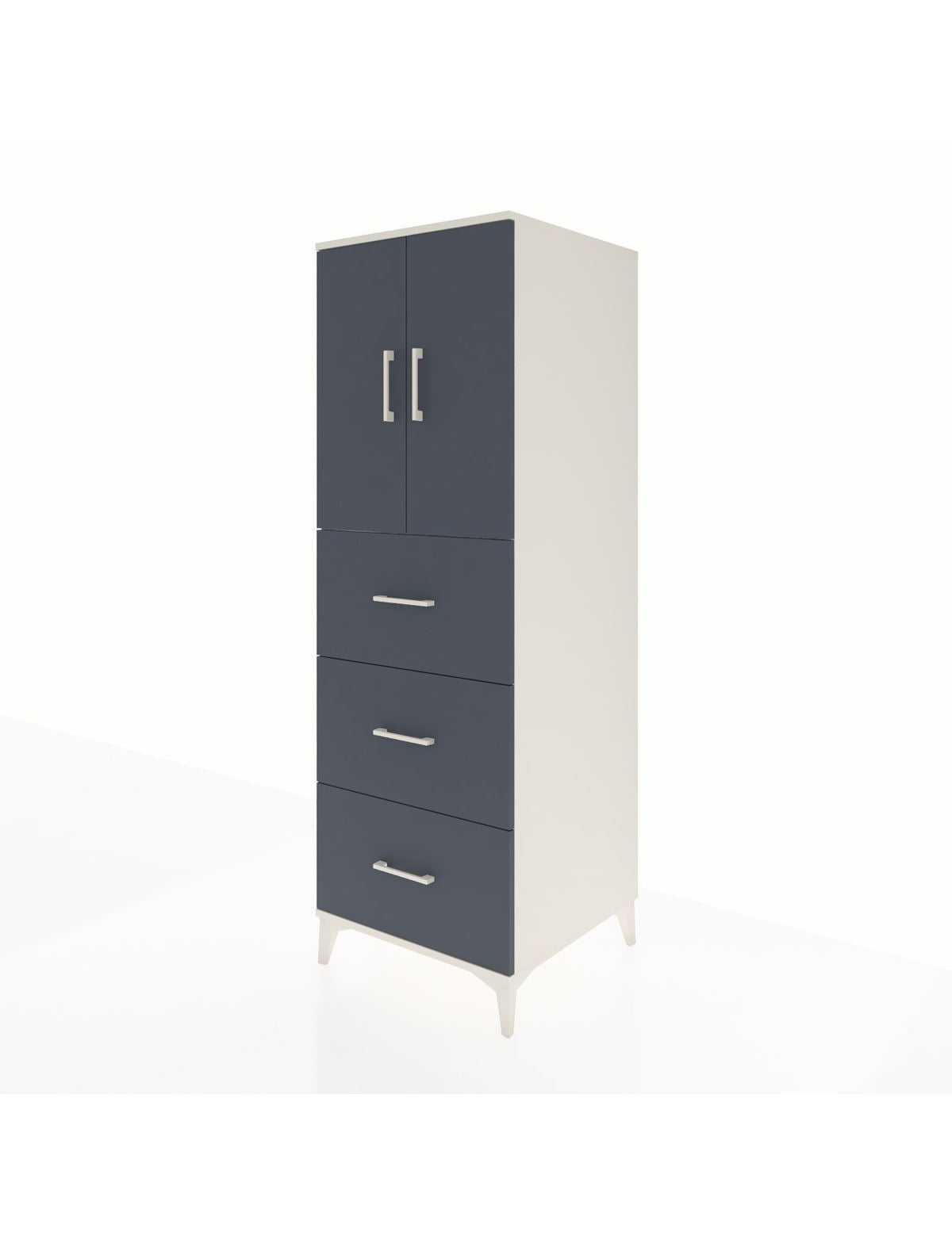 Kronos Dolap 2 Raflı 3 Çekmeceli 2 Kapaklı 60x59x182 - S89M024V2C