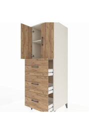 Kronos Dolap 2 Raflı 3 Çekmeceli 2 Kapaklı 60x59x182 Aytaşı-Çam