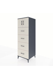 Kronos Dolap Tek Raflı 4 Çekmeceli 2 Kapaklı 60x59x182 - S89M025V4C