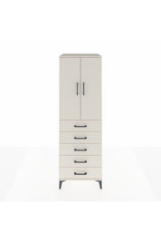 Kronos Dolap Tek Raflı 5 Çekmeceli Tek Askılı 60x59x182 - S89M026V1C