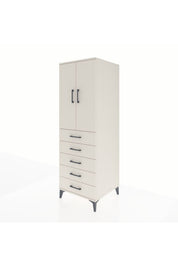 Kronos Dolap Tek Raflı 5 Çekmeceli Tek Askılı 60x59x182 - S89M026V1C