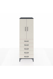 Kronos Dolap Tek Raflı 5 Çekmeceli Tek Askılı 60x59x182 Antrasit-Aytaşı