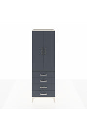 Kronos Dolap Tek Raflı 4 Çekmeceli Tek Askılı 60x59x182 Aytaşı-Antrasit