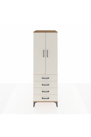 Kronos Dolap Tek Raflı 4 Çekmeceli Tek Askılı 60x59x182 Çam-Aytaşı