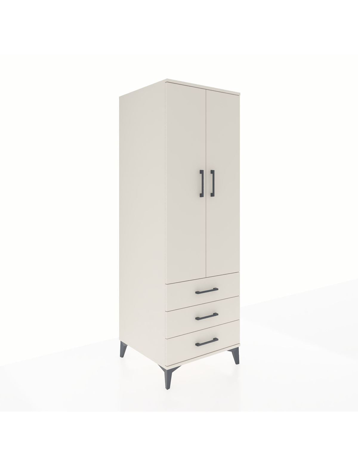 Kronos Dolap Tek Raflı 3 Çekmeceli Tek Askılı 60x59x182 Aytaşı-Aytaşı