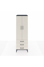 Kronos Dolap Tek Raflı 3 Çekmeceli Tek Askılı 60x59x182 Antrasit-Aytaşı