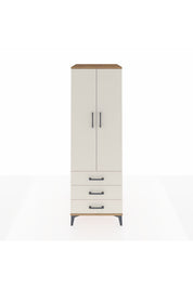 Kronos Dolap Tek Raflı 3 Çekmeceli Tek Askılı 60x59x182 Çam-Aytaşı