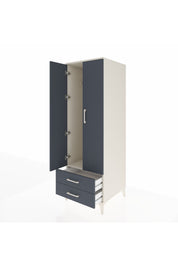 Kronos Dolap Tek Raflı 2 Çekmeceli Tek Askılı 60x59x182 Aytaşı-Antrasit