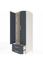 Kronos Dolap Tek Raflı 2 Çekmeceli Tek Askılı 60x59x182 Aytaşı-Antrasit