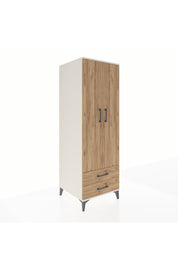 Kronos Dolap Tek Raflı 2 Çekmeceli Tek Askılı 60x59x182 Aytaşı-Çam