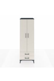 Kronos Dolap Tek Raflı 2 Çekmeceli Tek Askılı 60x59x182 Antrasit-Aytaşı