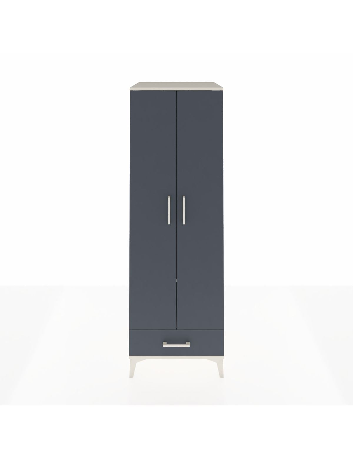 Kronos Dolap 2 Raflı Tek Çekmeceli Tek Askılı 60x59x182 - S89M030V2C