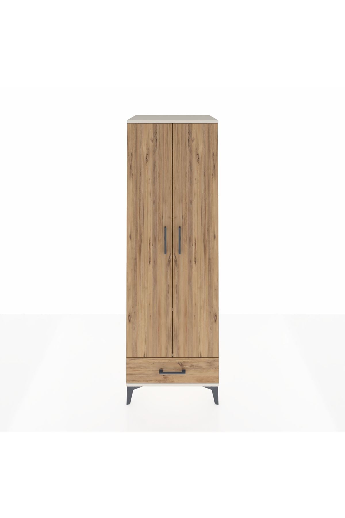 Kronos Dolap 2 Raflı Tek Çekmeceli Tek Askılı 60x59x182 - S89M030V3C