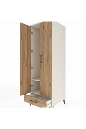 Kronos Dolap 2 Raflı Tek Çekmeceli Tek Askılı 60x59x182 - S89M030V3C