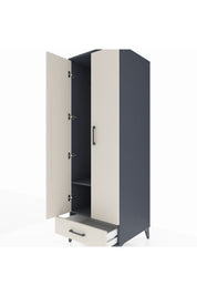 Kronos Dolap 2 Raflı Tek Çekmeceli Tek Askılı 60x59x182 Antrasit-Aytaşı