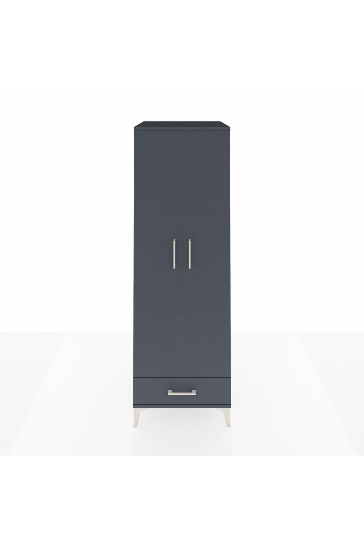 Kronos Dolap 2 Raflı Tek Çekmeceli Tek Askılı 60x59x182 - S89M030V5C