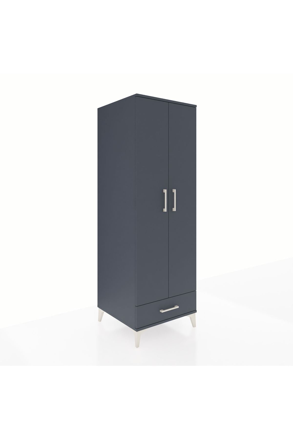 Kronos Dolap 2 Raflı Tek Çekmeceli Tek Askılı 60x59x182 - S89M030V5C