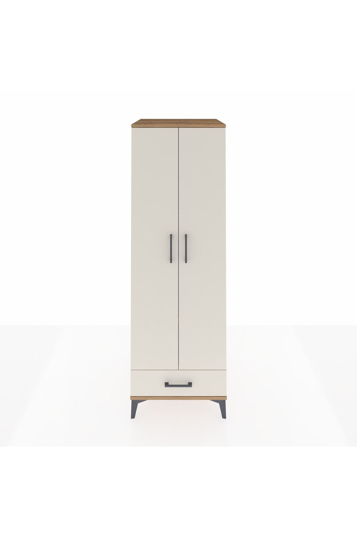 Kronos Dolap 2 Raflı Tek Çekmeceli Tek Askılı 60x59x182 Çam-Aytaşı