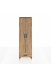 Kronos Dolap 2 Raflı Tek Çekmeceli Tek Askılı 60x59x182 Çam-Çam