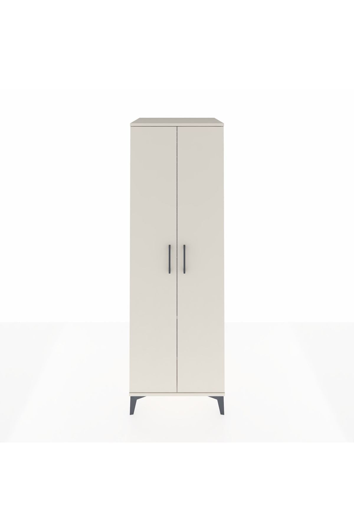 Kronos Dolap 2 Raflı 2 Kapaklı Tek Askılı 60x59x182 Aytaşı-Aytaşı