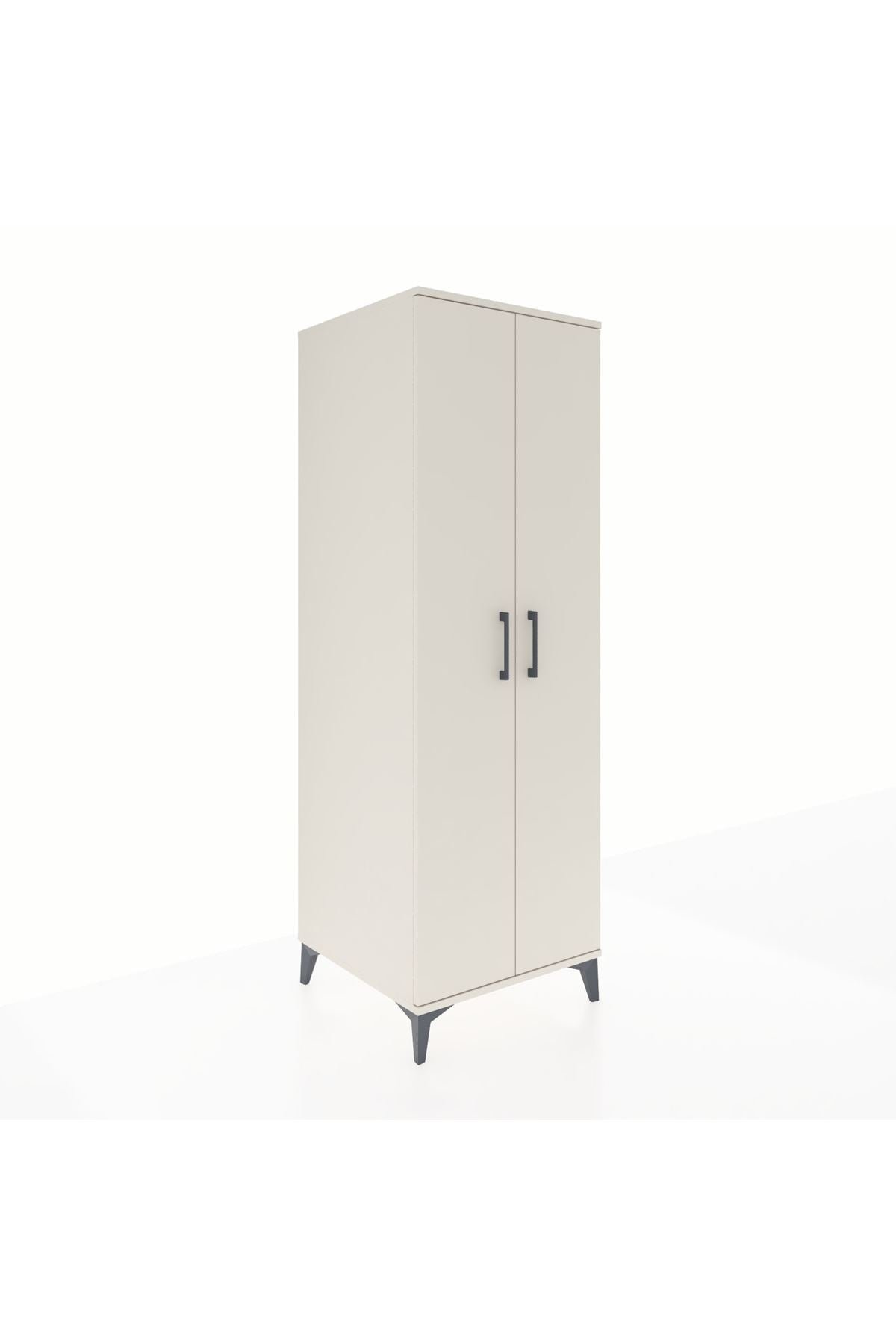 Kronos Dolap 2 Raflı 2 Kapaklı Tek Askılı 60x59x182 Aytaşı-Aytaşı