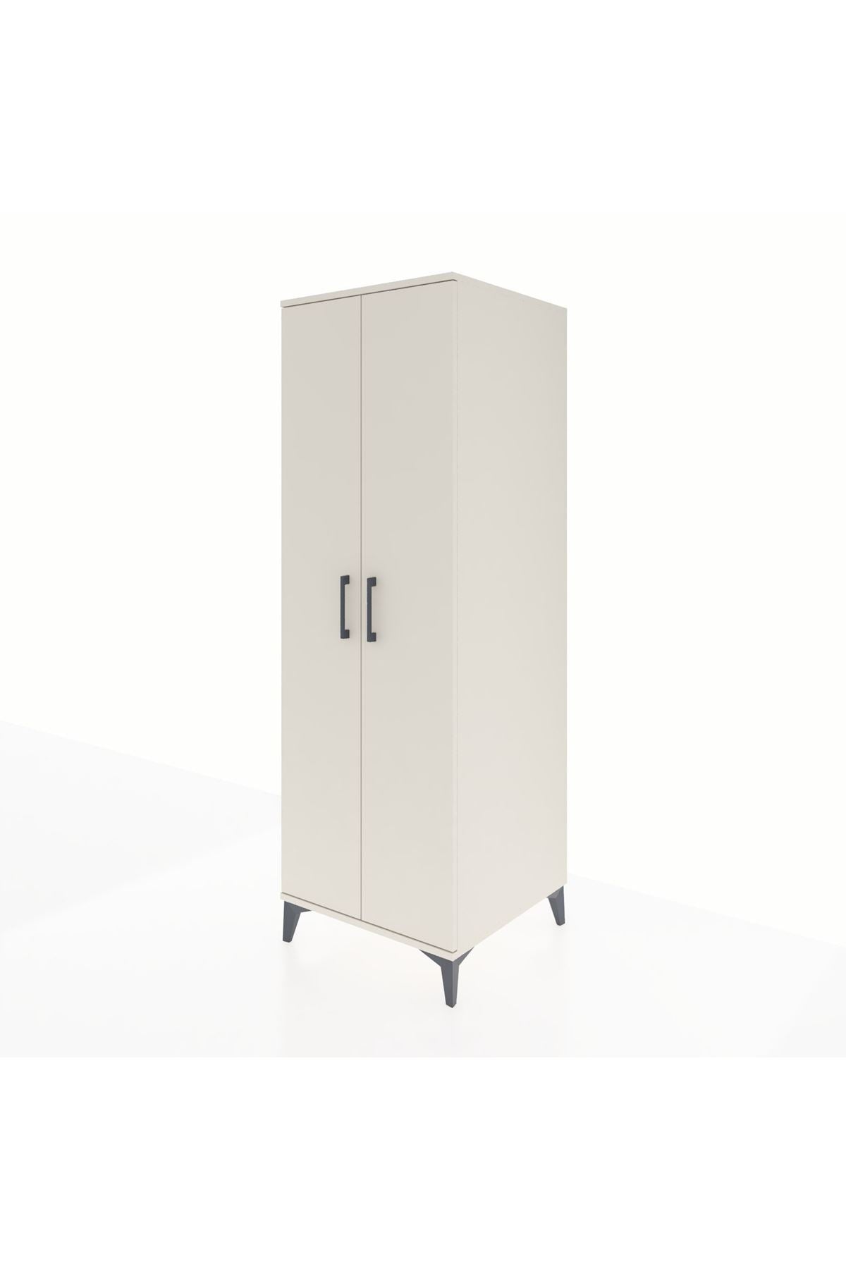 Kronos Dolap 2 Raflı 2 Kapaklı Tek Askılı 60x59x182 Aytaşı-Aytaşı