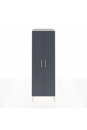 Kronos Dolap 2 Raflı 2 Kapaklı Tek Askılı 60x59x182 Aytaşı-Antrasit