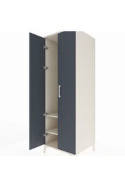 Kronos Dolap 2 Raflı 2 Kapaklı Tek Askılı 60x59x182 Aytaşı-Antrasit