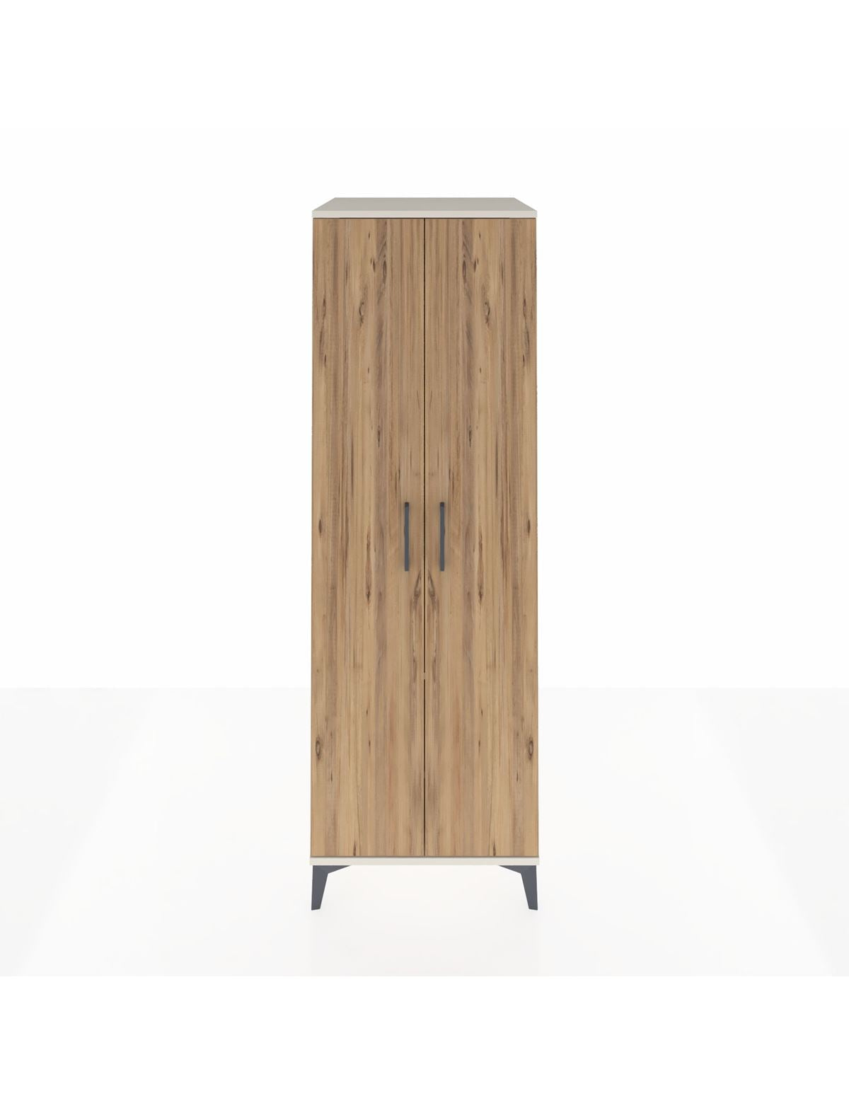 Kronos Dolap 2 Raflı 2 Kapaklı Tek Askılı 60x59x182 Aytaşı-Çam