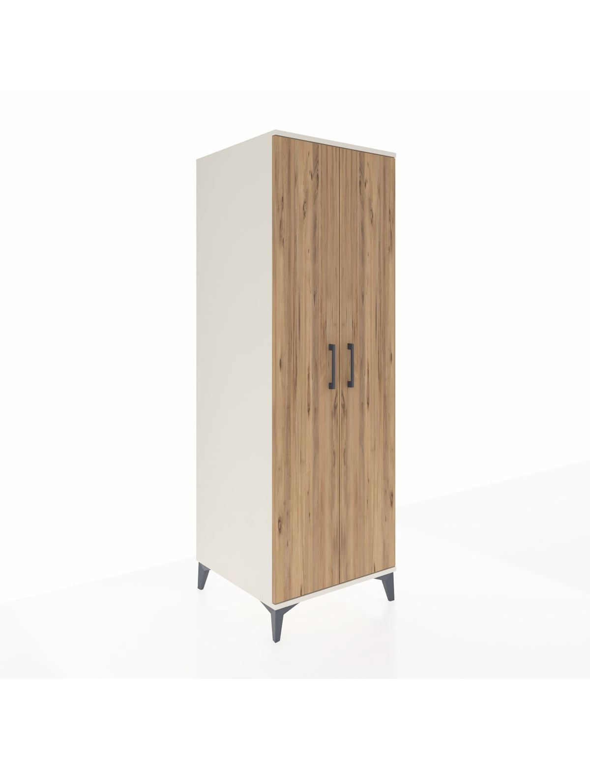 Kronos Dolap 2 Raflı 2 Kapaklı Tek Askılı 60x59x182 Aytaşı-Çam