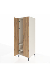 Kronos Dolap 2 Raflı 2 Kapaklı Tek Askılı 60x59x182 Aytaşı-Çam