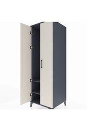 Kronos Dolap 2 Raflı 2 Kapaklı Tek Askılı 60x59x182 Antrasit-Aytaşı