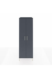 Kronos Dolap 2 Raflı 2 Kapaklı Tek Askılı 60x59x182 Antrasit-Antrasit