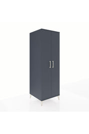 Kronos Dolap 2 Raflı 2 Kapaklı Tek Askılı 60x59x182 Antrasit-Antrasit