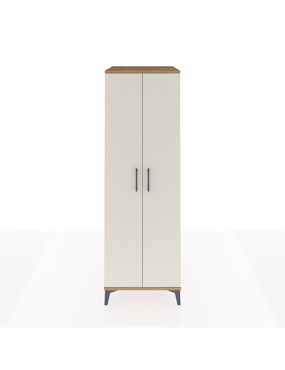 Kronos Dolap 2 Raflı 2 Kapaklı Tek Askılı 60x59x182 Çam-Aytaşı