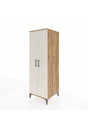 Kronos Dolap 2 Raflı 2 Kapaklı Tek Askılı 60x59x182 Çam-Aytaşı