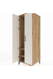 Kronos Dolap 2 Raflı 2 Kapaklı Tek Askılı 60x59x182 Çam-Aytaşı