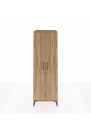 Kronos Dolap 2 Raflı 2 Kapaklı Tek Askılı 60x59x182 Çam-Çam