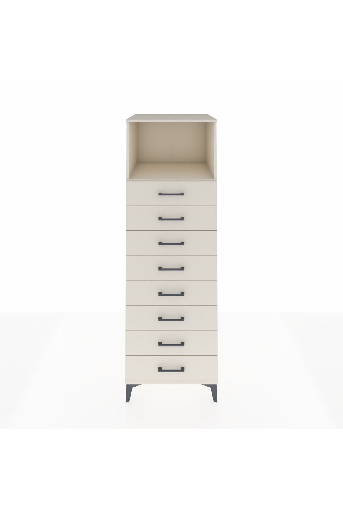 Kronos Dolap Tek Raflı 8 Çekmeceli 60x59x182 Aytaşı-Aytaşı